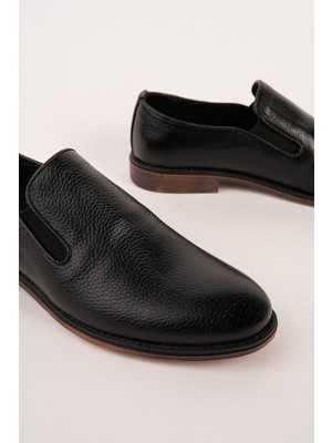 Muggo Crish Hakiki Deri Bağcıksız Erkek Günlük Klasik Casual Ayakkabı