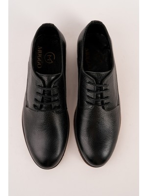 Muggo Mathew Hakiki Deri Bağcıklı Erkek Günlük Klasik Casual Ayakkabı