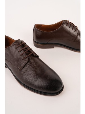 Muggo Mathew Hakiki Deri Bağcıklı Erkek Günlük Klasik Casual Ayakkabı