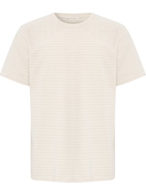 MUDO Çizgili Bisiklet Yaka T-Shırt