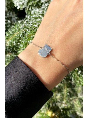 Spossy Silver Jewelry Yılbaşı Temalı Çorap Figürlü Bileklik