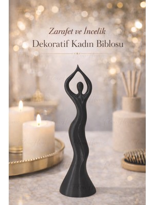 Flow Home Dekoratif Siyah Dans Eden Kadın Modern Heykel Biblo Salon Masa Üstü Süsü Raf Dekoru Ev Dekorasyonu
