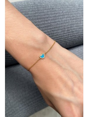 Spossy Silver Jewelry Zarif Kalp Bileklik