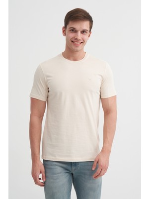 Cazador Basic Süprem Erkek T-Shirt  46230 Bej