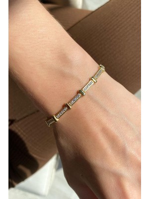 Spossy Silver Jewelry Taşlı Tasarım Bileklik