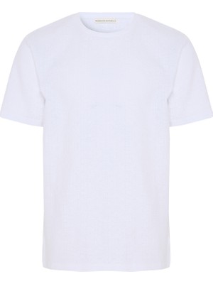 Bisiklet Yaka Kısa Kollu Örme T-Shırt