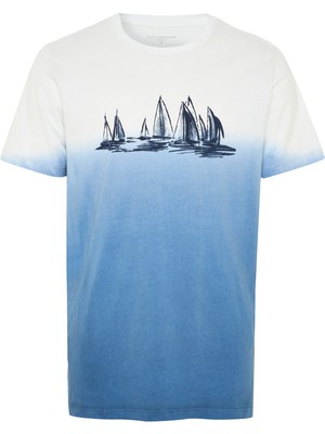 MUDO Baskılı Bisiklet Yaka T-Shırt