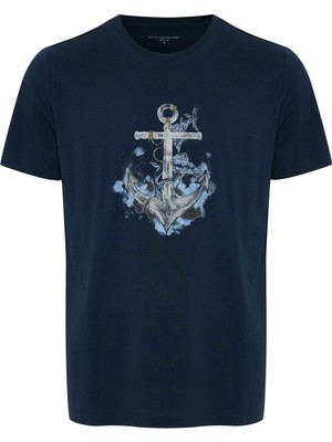 Baskılı Bisiklet Yaka T-Shırt