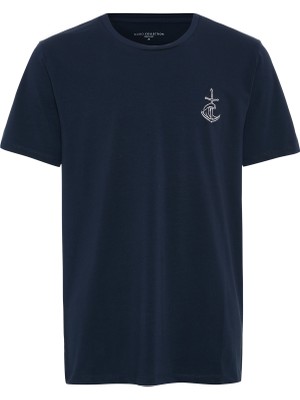 Baskılı Bisiklet Yaka T-Shırt