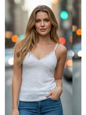 Nuitamore Dantel Detaylı Askılı Atlet – Siyah, Beyaz ve Mint Yeşili Şık Model