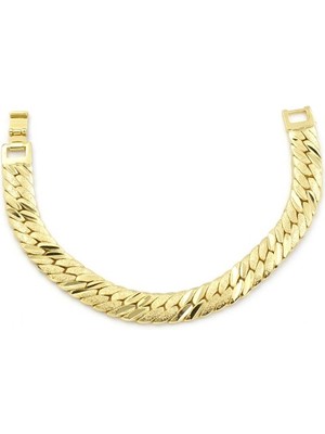Brezza Lusso Jewelry Saray Örgü Altın Kaplama Kadın Bileklik