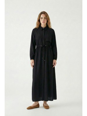 ALLDAY Siyah-Relax Rüzgarlıklı Tensel Ferace