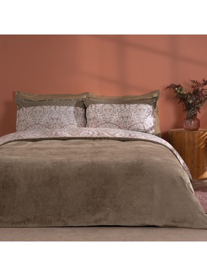 Puffy Pore Çift Kişilik Nevresim Takımı - Haki