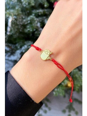 Spossy Silver Jewelry Yılbaşı Temalı Marshmallow Içecek Figürlü Ipli Bileklik