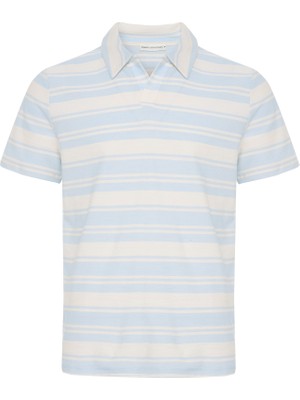 Çizgili Polo Yaka Kısa Kollu T-Shırt