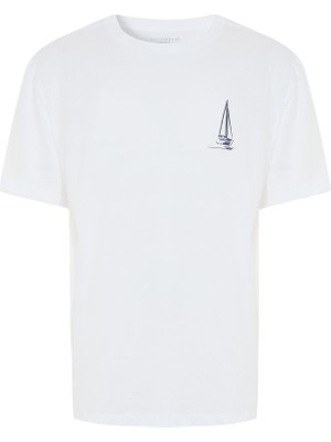 Comfort Fıt Baskılı Kısa Kollu T-Shırt