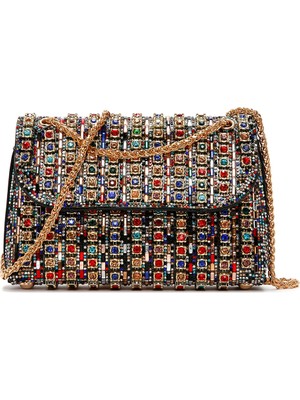 Derimod Kadın Çok Renkli Zincir Askılı Taşlı Abiye Çantası 26PBD2950TS