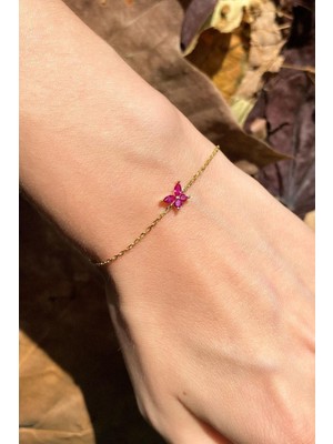 Spossy Silver Jewelry Minimal Kelebek Bileklik