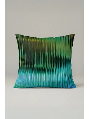 Viki Concept Yeşil Mavi Geçişli Kırlent Kılıfı 035 – Modern Dekoratif Yastık Kılıfı 45X45 cm