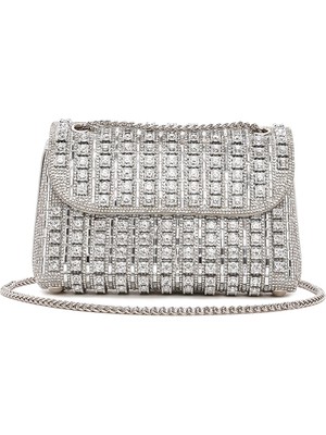 Derimod Kadın Gümüş Zincir Askılı Taşlı Abiye Çantası 26PBD2950TS