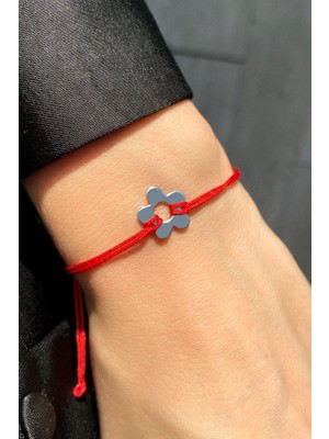 Spossy Silver Jewelry Çiçek Ipli Bileklik