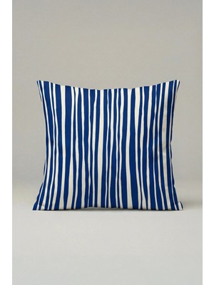 Viki Concept Marine Stripe Kırlent Kılıfı 049 – Mavi Çizgili Modern 45X45 cm Dekoratif Yastık Kılıfı
