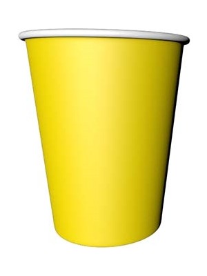 Party Express Karton Bardak 8'li - Sarı