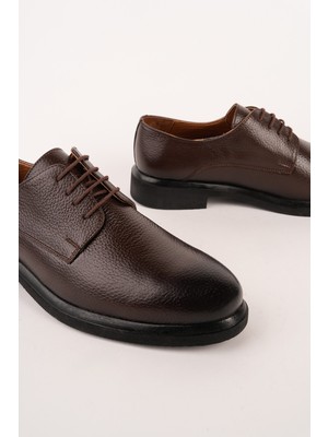 Muggo Daniel Hakiki Deri Bağcıklı Erkek Günlük Klasik Casual Ayakkabı