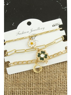 Store Mania Ieg™ 3 Adet Yonca Trend Zincir Bileklik