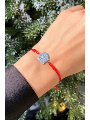 Spossy Silver Jewelry Yılbaşı Temalı Ev Figürlü Ipli Bileklik