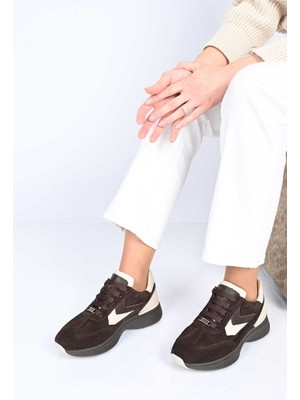 Bestello Bağcıklı Termo Taban Hakiki Deri Sneaker 338-7108 Kadın Ayakkabı