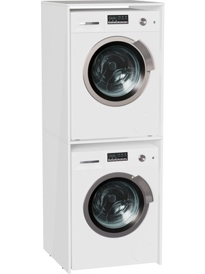 VitrA Shift T20 81018 Çamaşır ve Kurutma Makinesi Dolabı, 67 cm, Parlak Beyaz