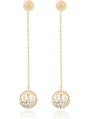 Roberto Bravo Bigo 14 Ayar Altın Sallantılı Küpe