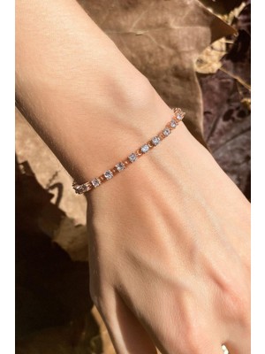 Spossy Silver Jewelry Taşlı Zarif Bileklik