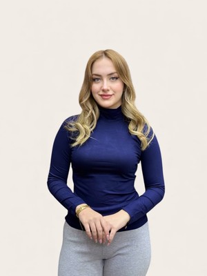 Levamor Kadın Boğazlı Balıkçı Yaka Uzun Kollu Likralı Pamuklu Body