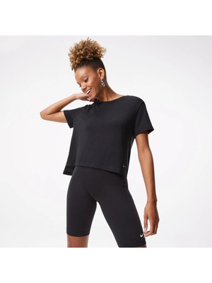 Nike Yoga Dri-Fıt Bayan Oversize Siyah Tişört