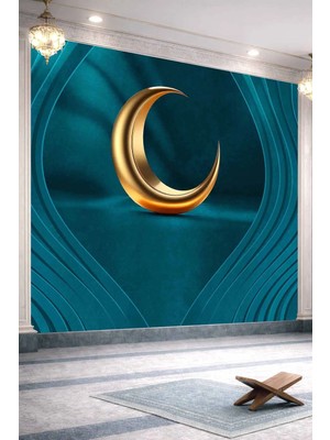 Dreamwall Hilal Sembolü Minimal Tek Parça Tekstil Duvar Kağıdı