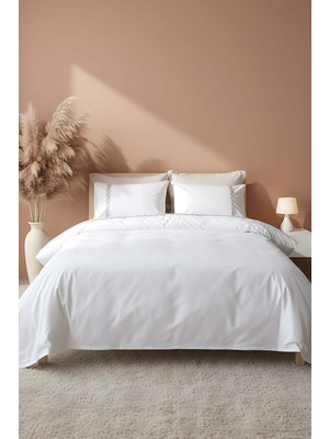 Majestic Bej Çift Kişilik %100 Pamuklu Nevresim Takımı – 6 Parça Çeyiz Seti