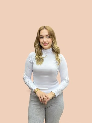 Levamor Kadın Boğazlı Balıkçı Yaka Uzun Kollu Likralı Pamuklu Body