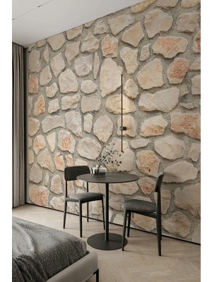 Dreamwall Doğal Görünümlü Tek Parça Taş Desenli Duvar Kağıdı Ölçü: 100X100 cm