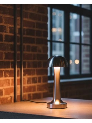 Modern Mantar Masa Lambası Dokunmatik 3 Işık Modlu Şarjlı Kablosuz LED