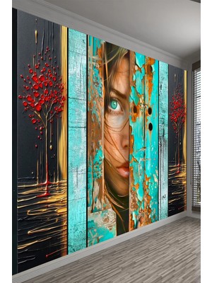 Dreamwall Gizli Bakış – Sanatsal Figürlü Tekstil Duvar Kağıdı