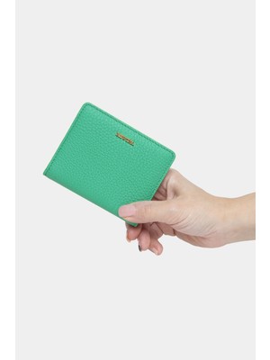 Massarelli Rewina x Hakiki Deri Kadın Kartlık Yeşil MCZ9109