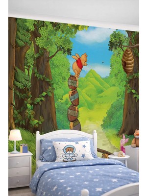 Dreamwall Bal Ormanı Maceraları: Winnie ve Piglet Temalı Tek Parça Tekstil Duvar Kağıdı