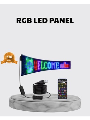 Akinco Rgb LED Panel – Çok Renkli, Kumandalı, USB Bağlantılı Yazı ve Gıf Gösterimli Akıllı Lamba