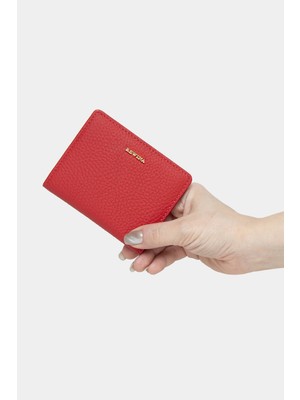 Massarelli Rewina x Hakiki Deri Kadın Kartlık Kırmızı MCZ9109