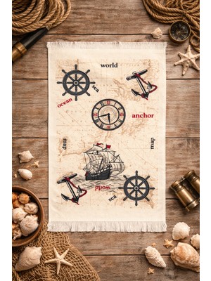 Lief Home %100 Pamuk Saçaklı Dijital Baskı El&yüz Havlusu 40X60 Cm–yumuşak Doku,yüksek Su Emici Mutfak Havlusu