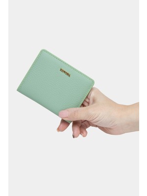 Massarelli Rewina x Hakiki Deri Kadın Kartlık Mint MCZ9109