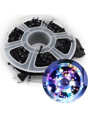 Pileli Store Renkli Vip Profesyonel 25 Metre Renkli LED Işık 220V Fişli Renkli (4887)