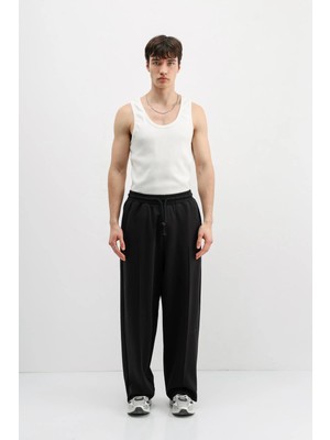 Vamos Baggy Fit Eşofman Alt Siyah